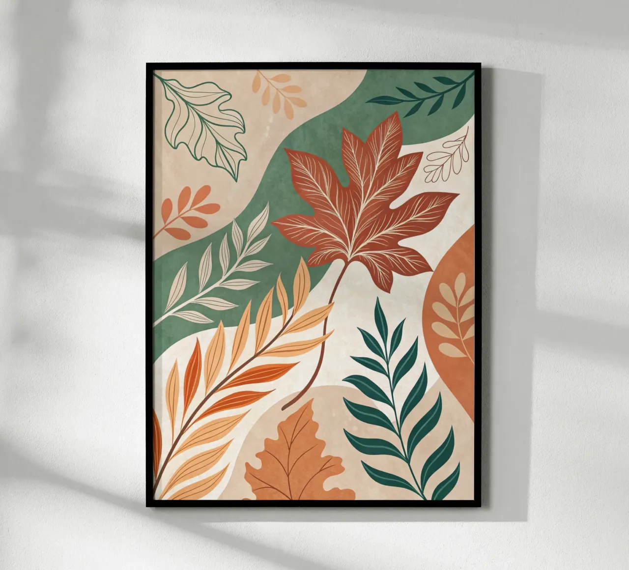 L'abbraccio dell'autunno: Un viaggio botanico astratto carta hahnemühle da Artistic-shop