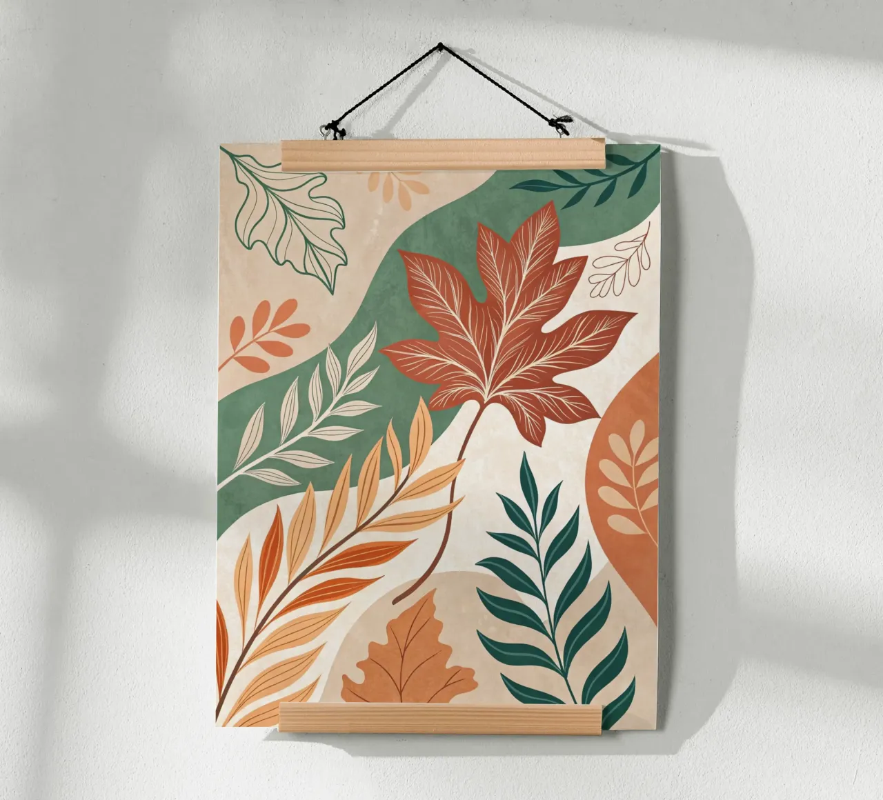 L'abbraccio dell'autunno: Un viaggio botanico astratto carta hahnemühle da Artistic-shop