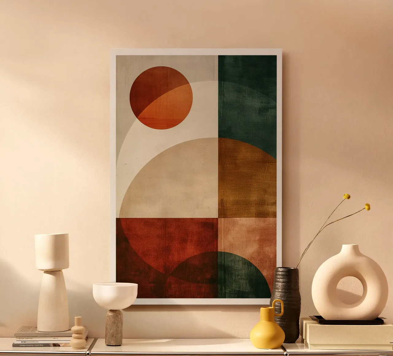 Autumn Geometry in Motion alluminio dibond da Mosaic Dialogue