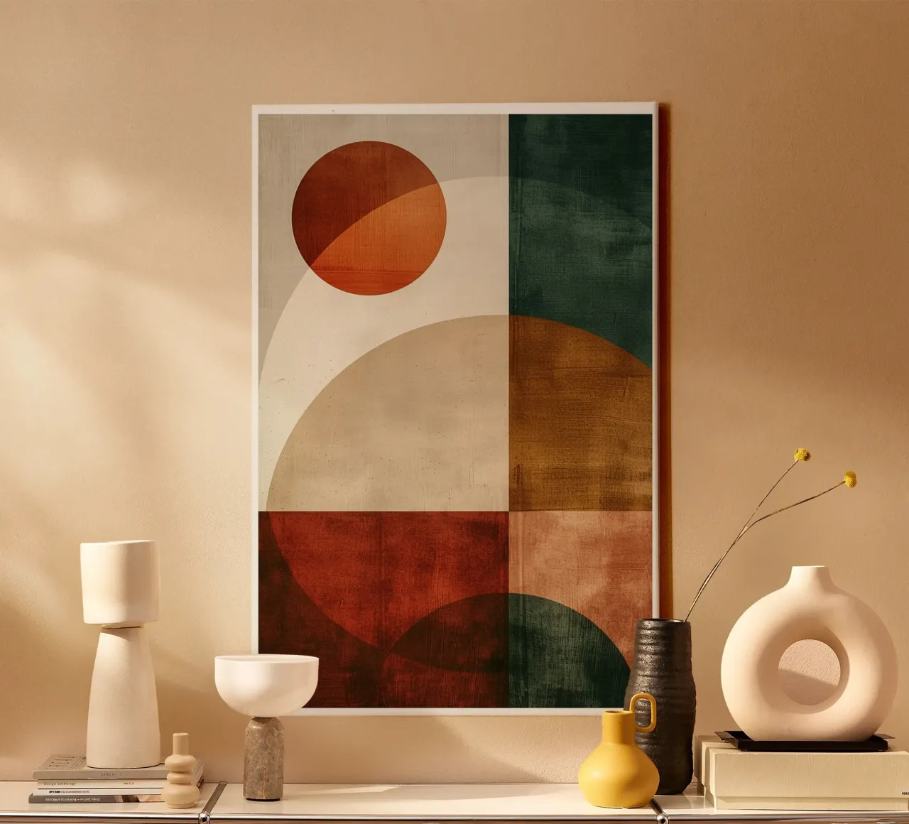 Autumn Geometry in Motion tela da Mosaic Dialogue