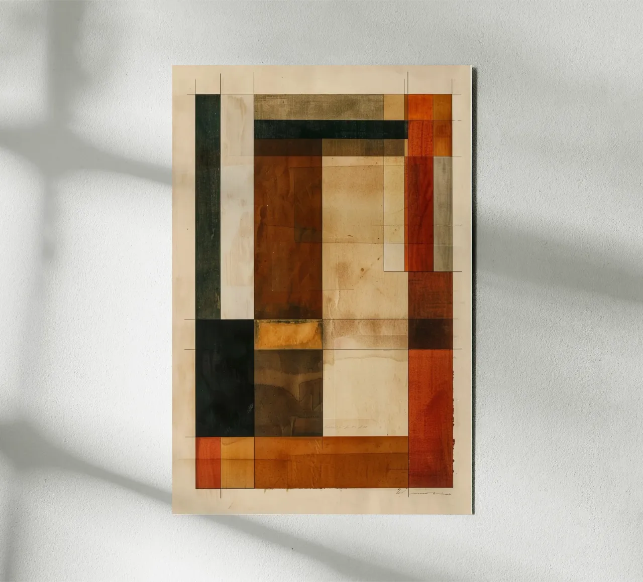Layers of Autumn Geometry alluminio dibond da Mosaic Dialogue