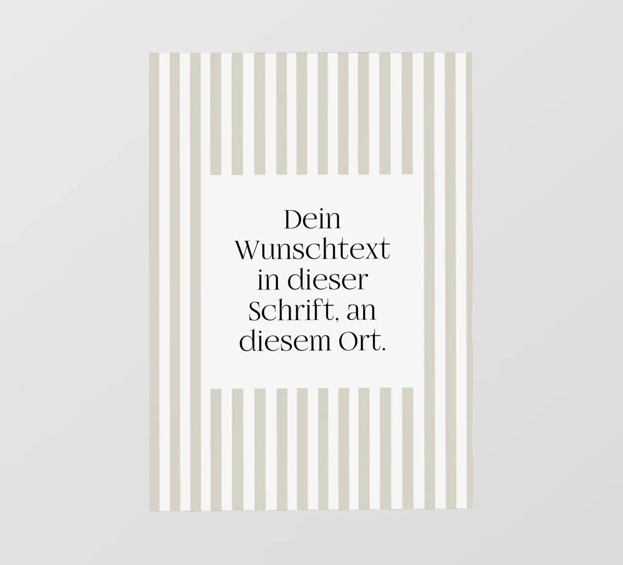 Wunschtext mit beigen Streifen pellicola backlit da WORTSPIEL