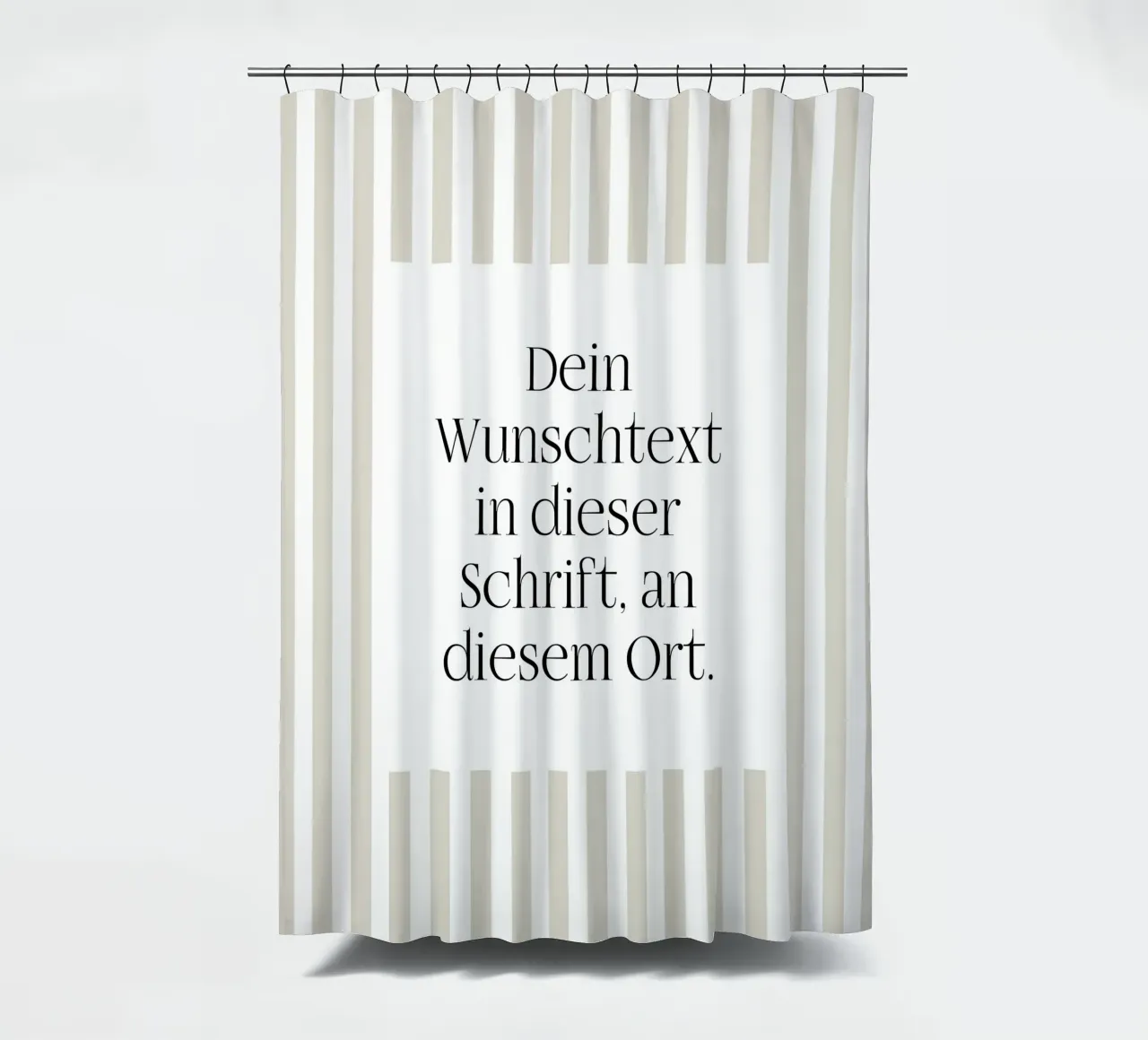 Wunschtext mit beigen Streifen tenda da doccia da WORTSPIEL
