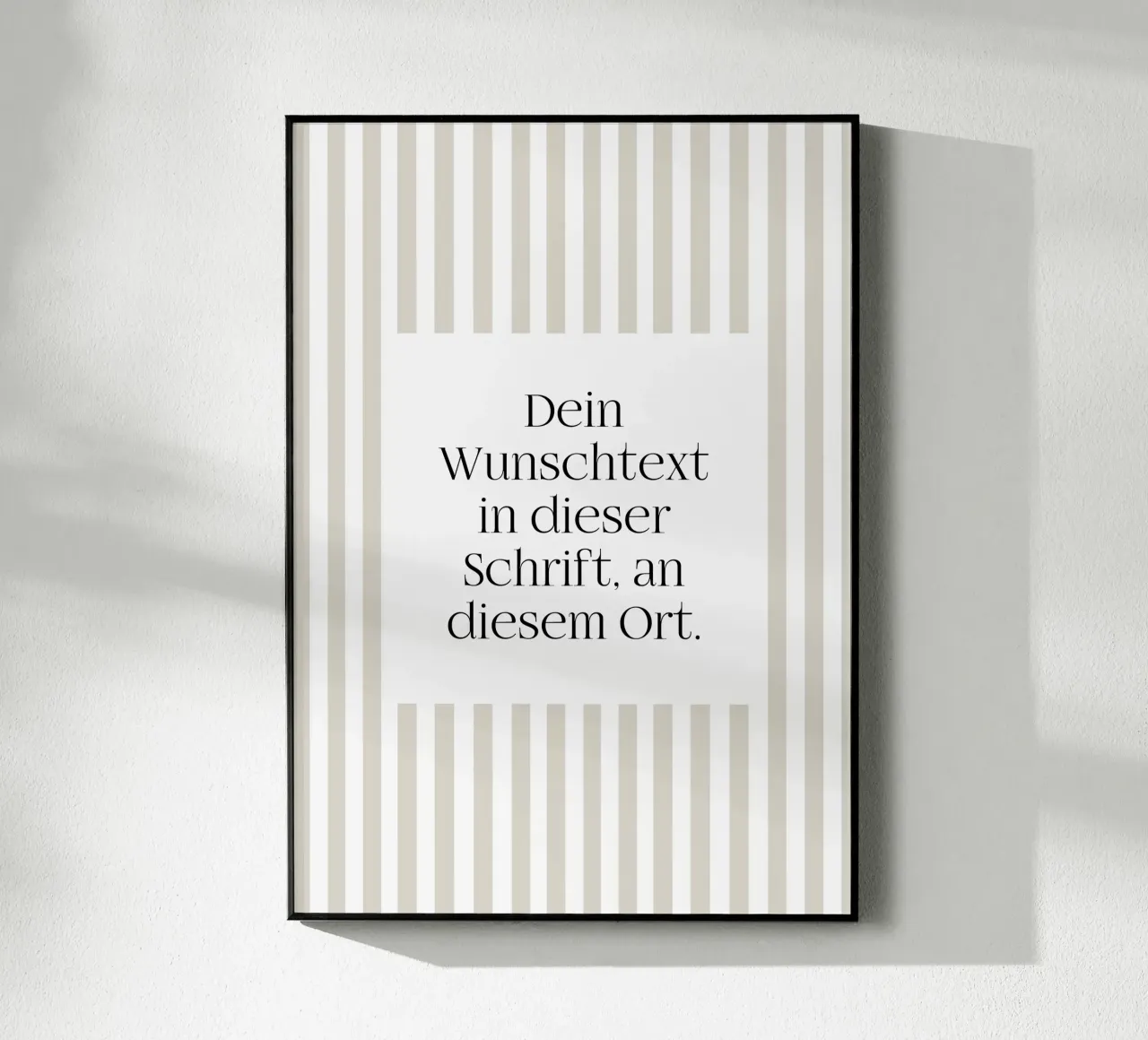 Wunschtext mit beigen Streifen metacrilato de WORTSPIEL