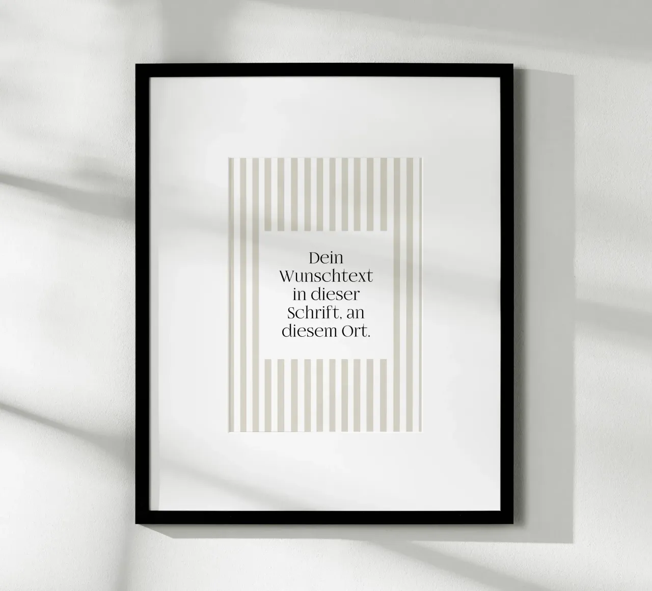 Wunschtext mit beigen Streifen poster da WORTSPIEL