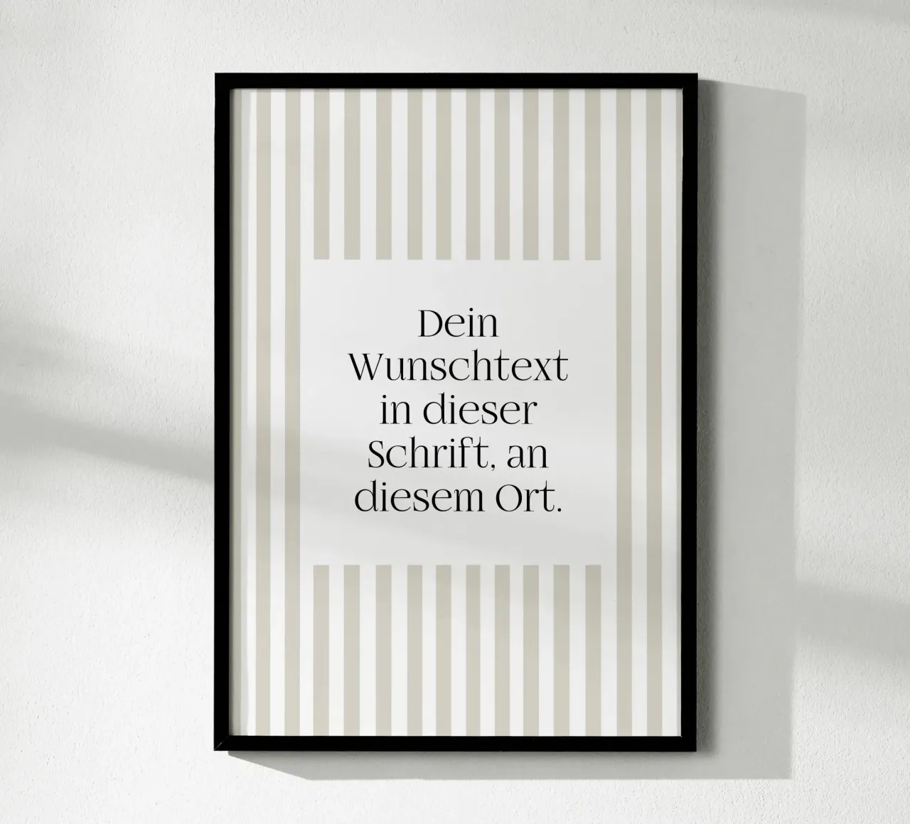 Wunschtext mit beigen Streifen poster da WORTSPIEL