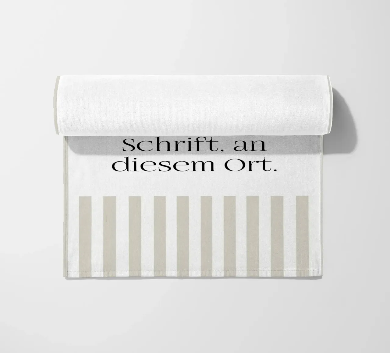 Wunschtext mit beigen Streifen telo mare da WORTSPIEL