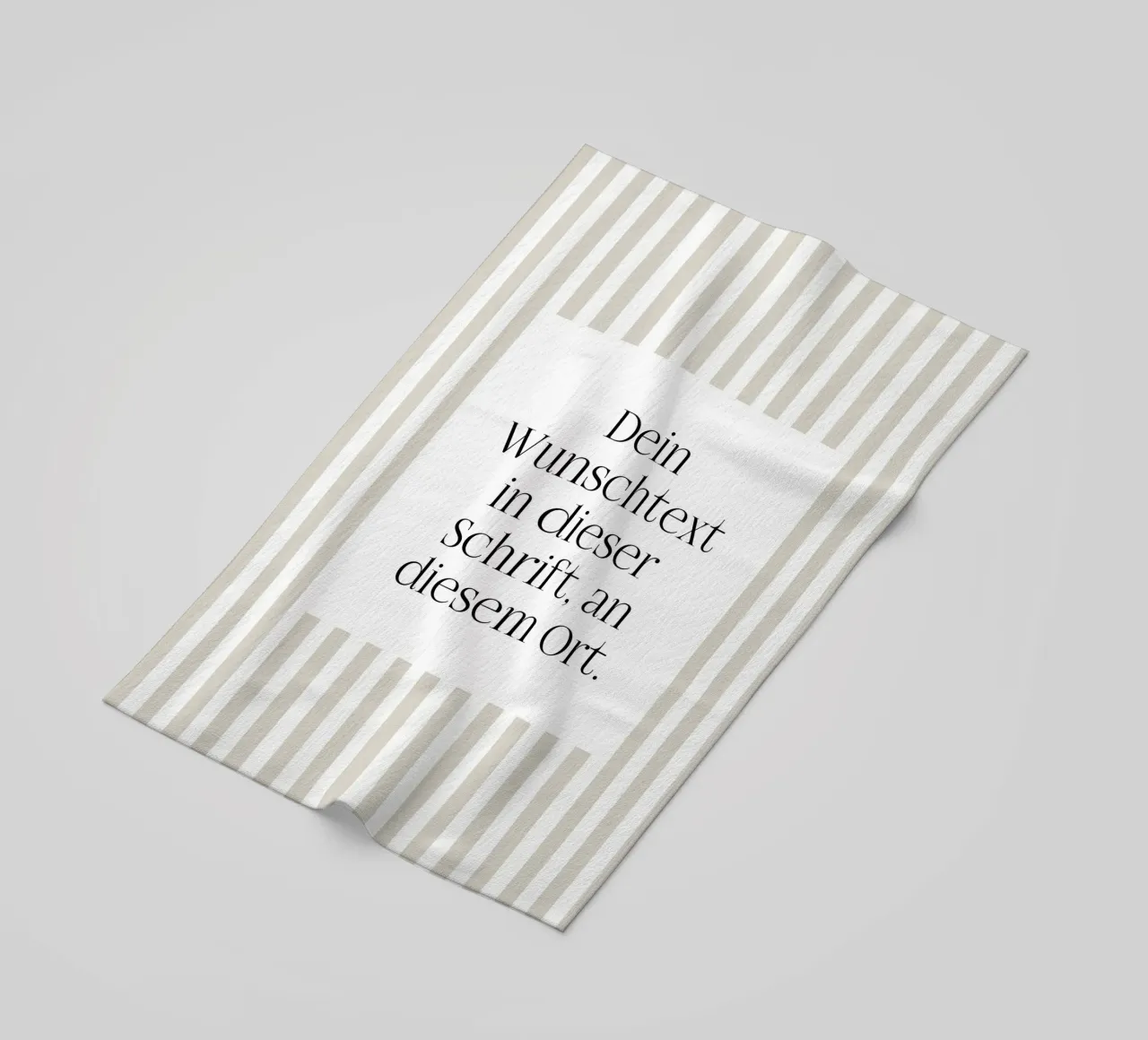 Wunschtext mit beigen Streifen telo mare da WORTSPIEL