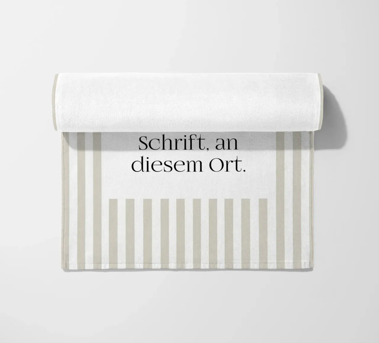 Wunschtext mit beigen Streifen telo mare da WORTSPIEL