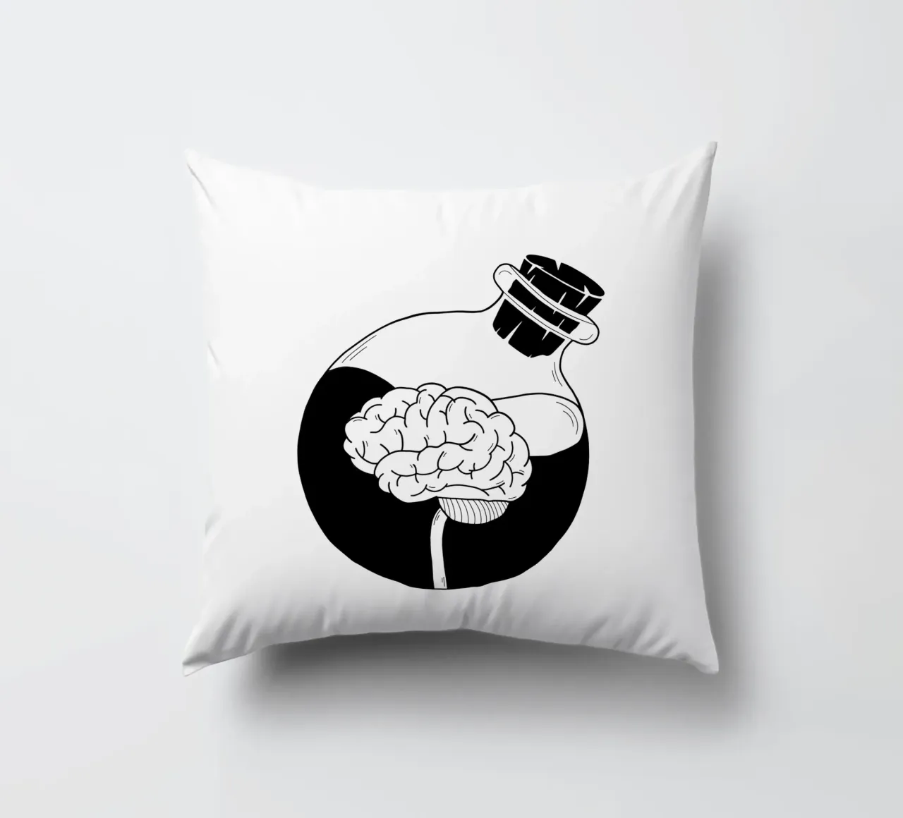 Be A Brain cuscino da byh.illustration