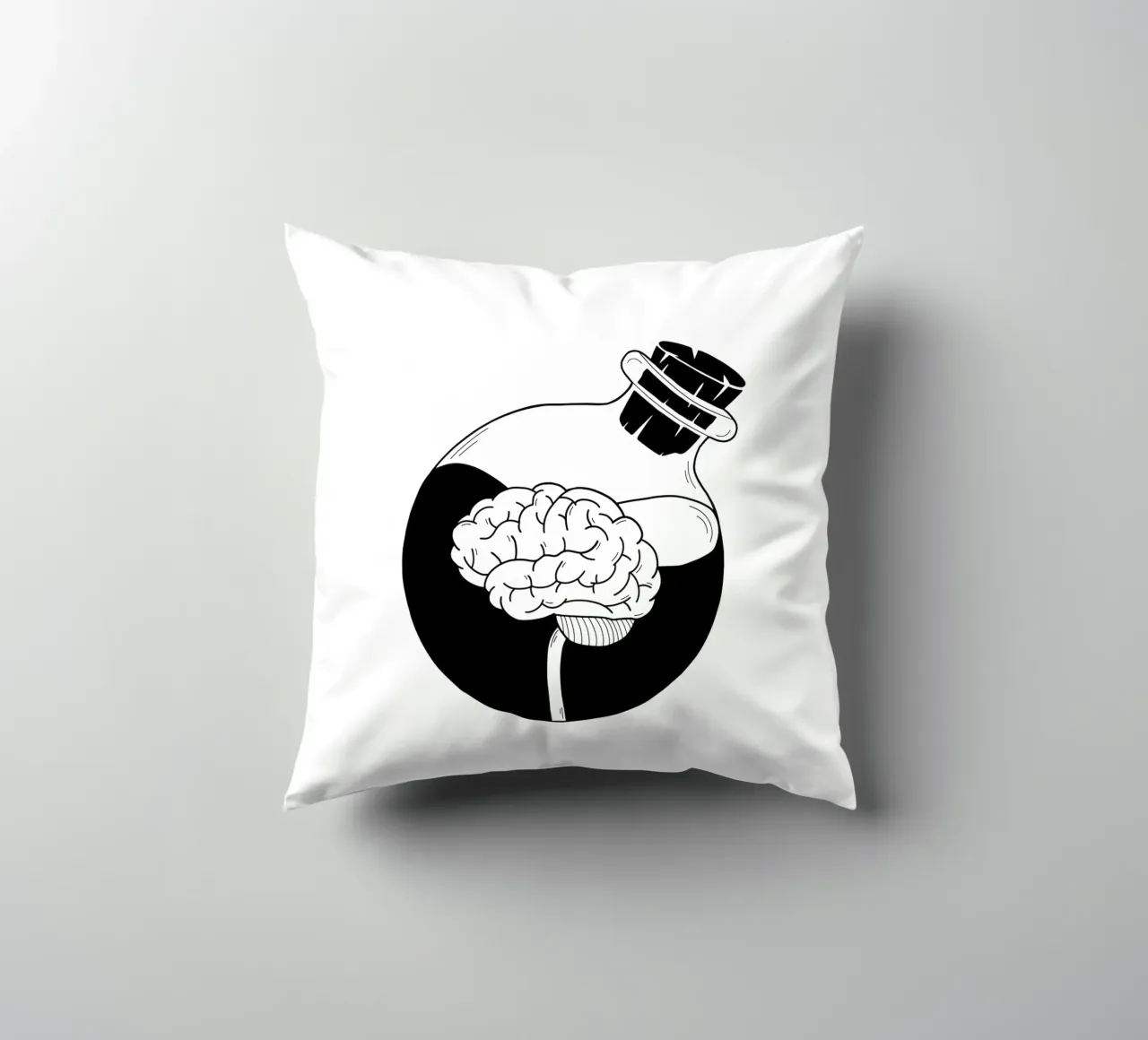 Be A Brain cuscino da byh.illustration