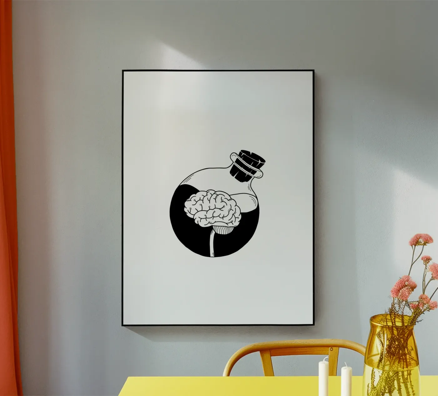 Be A Brain acrylic glass by byh.illustration