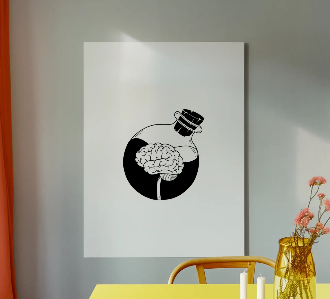 Be A Brain tela con Cornice a cassetta da byh.illustration