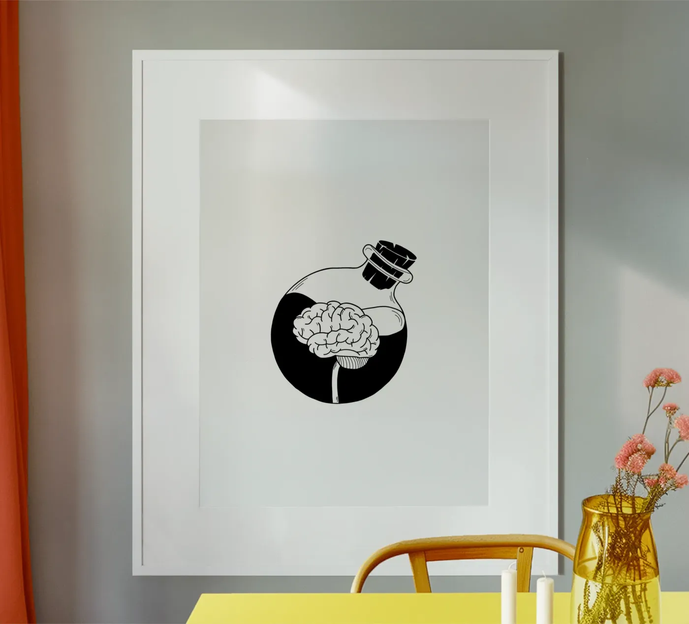 Be A Brain poster da byh.illustration