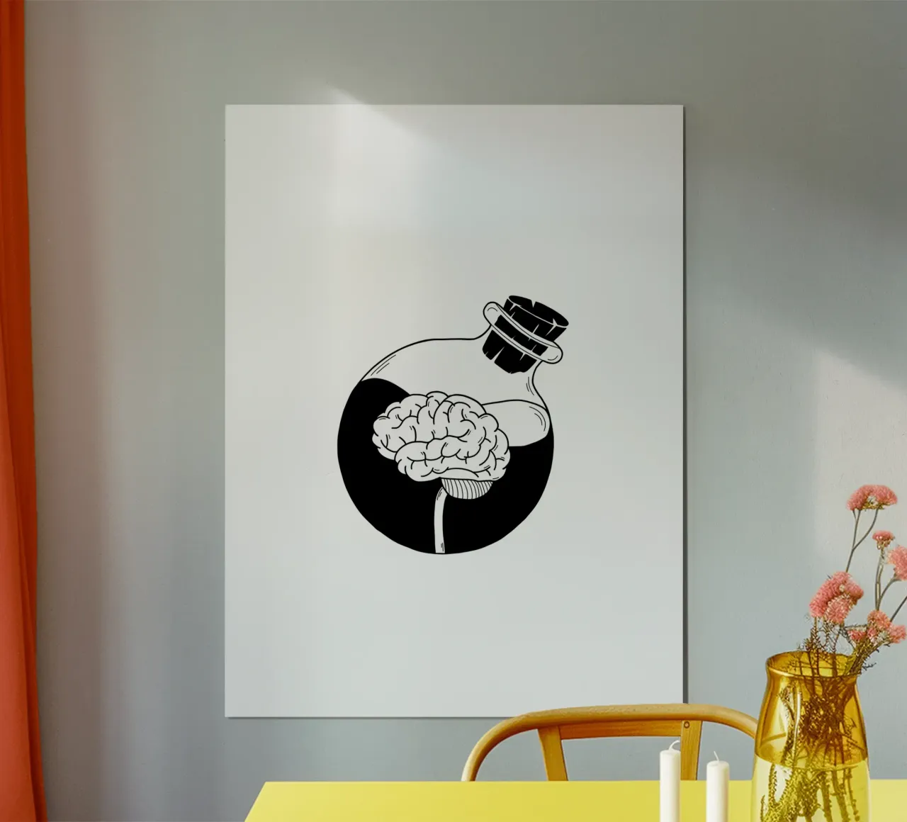 Be A Brain poster da byh.illustration