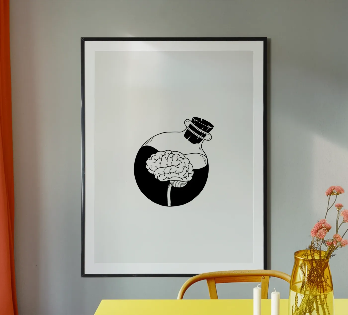 Be A Brain poster van byh.illustration