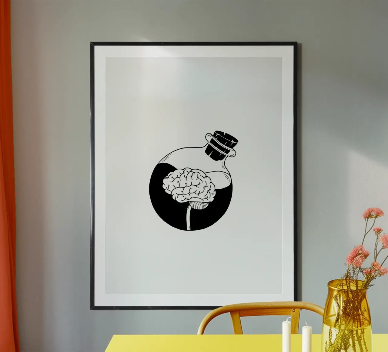 Be A Brain poster da byh.illustration