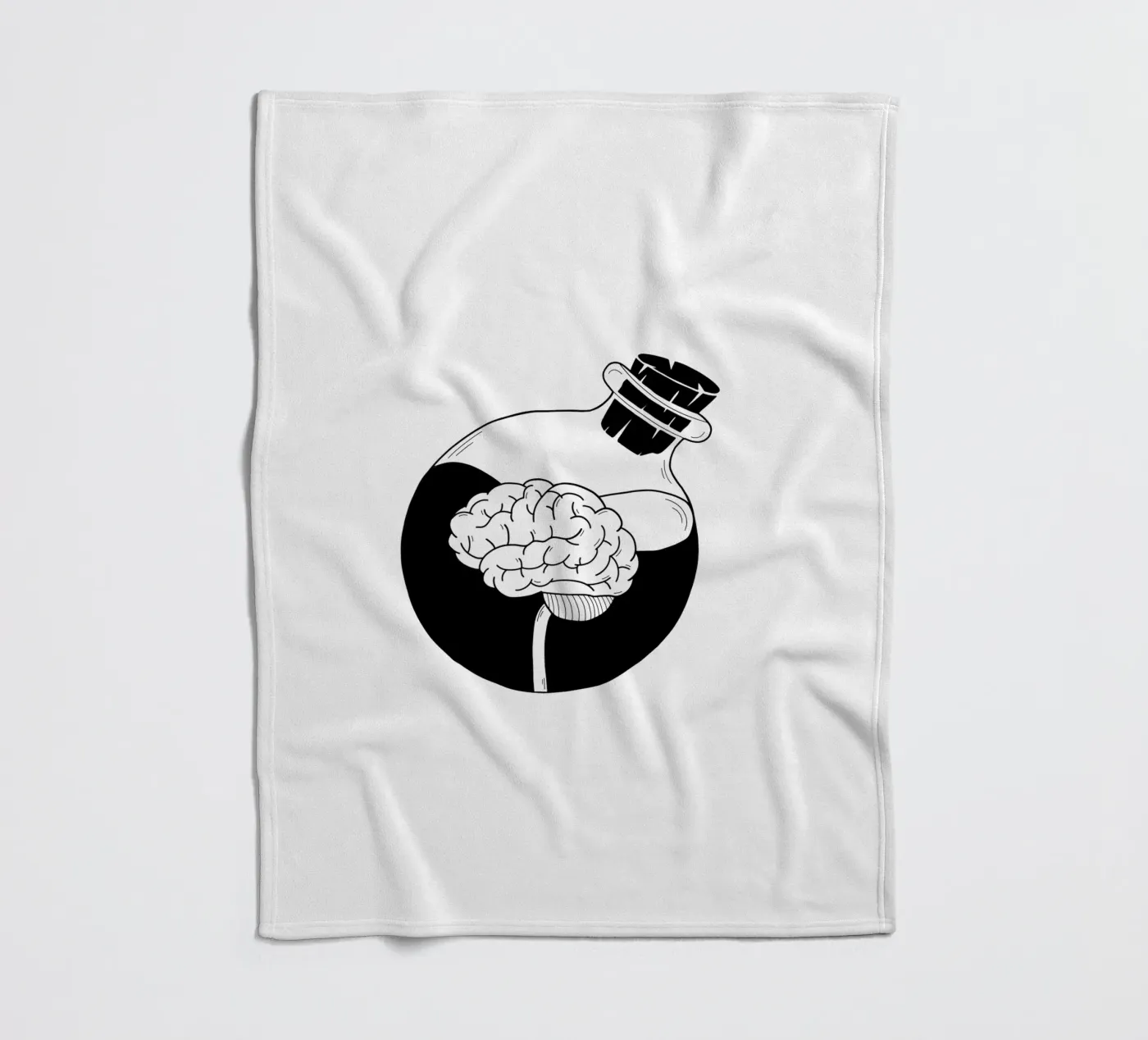 Be A Brain fleece blanket by byh.illustration
