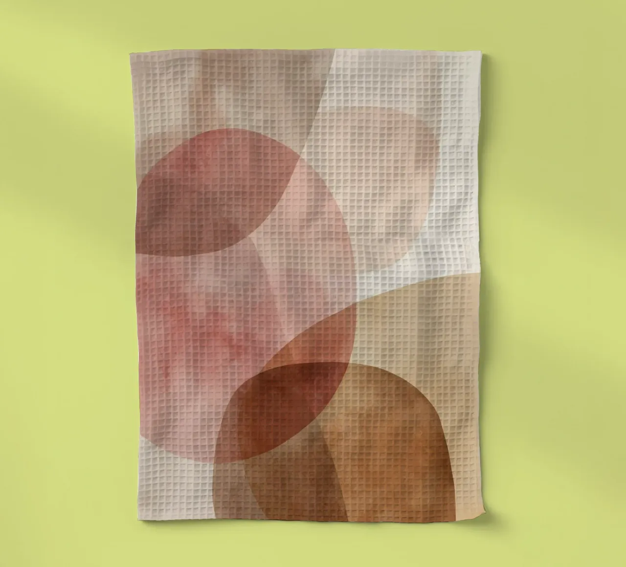 Warm watercolor abstract with soft overlapping circles tea towel by Artbyvo
