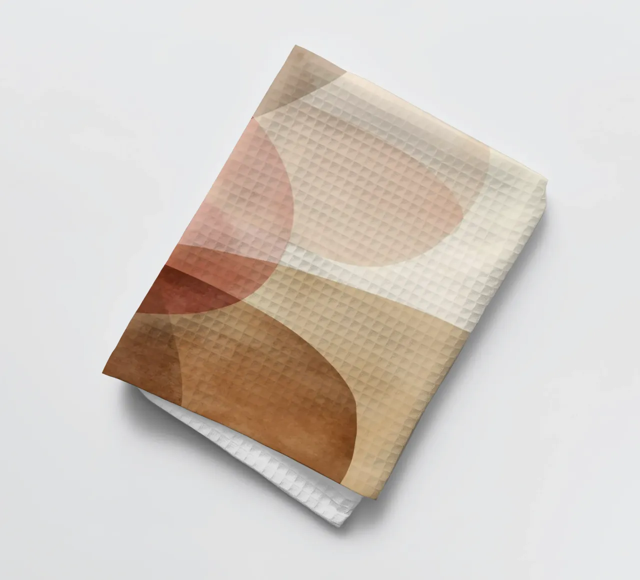 Warm watercolor abstract with soft overlapping circles tea towel by Artbyvo