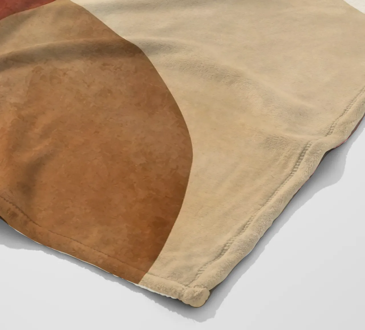 Warm watercolor abstract with soft overlapping circles fleece blanket by Artbyvo