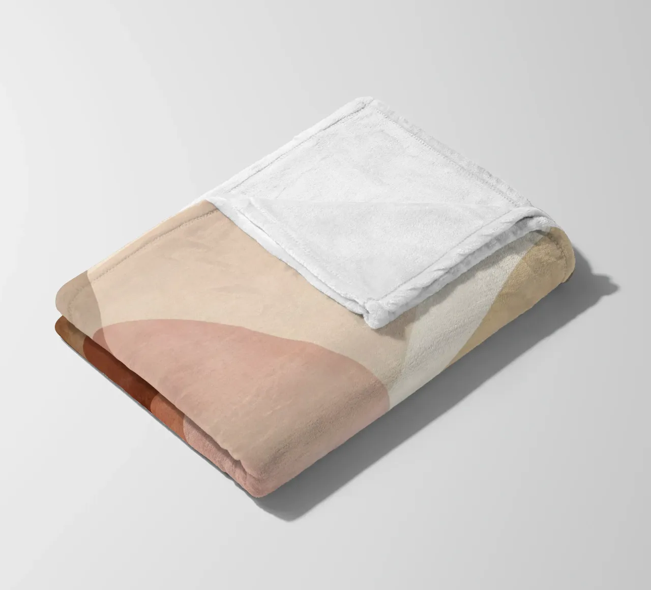 Warm watercolor abstract with soft overlapping circles fleece blanket by Artbyvo