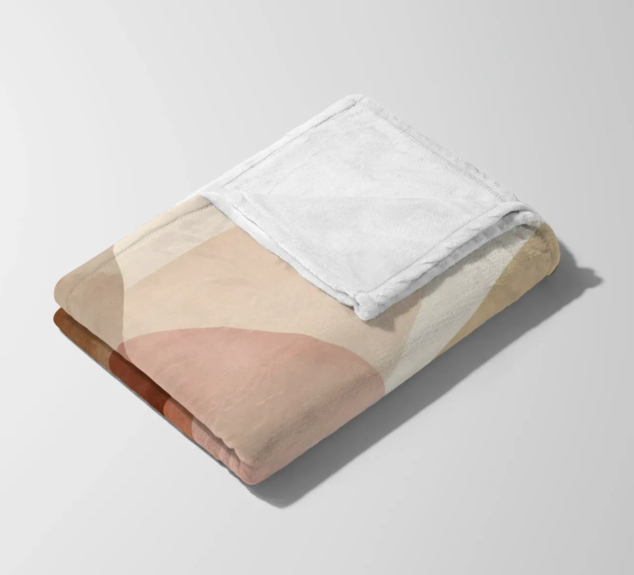 Warm watercolor abstract with soft overlapping circles fleece blanket by Artbyvo