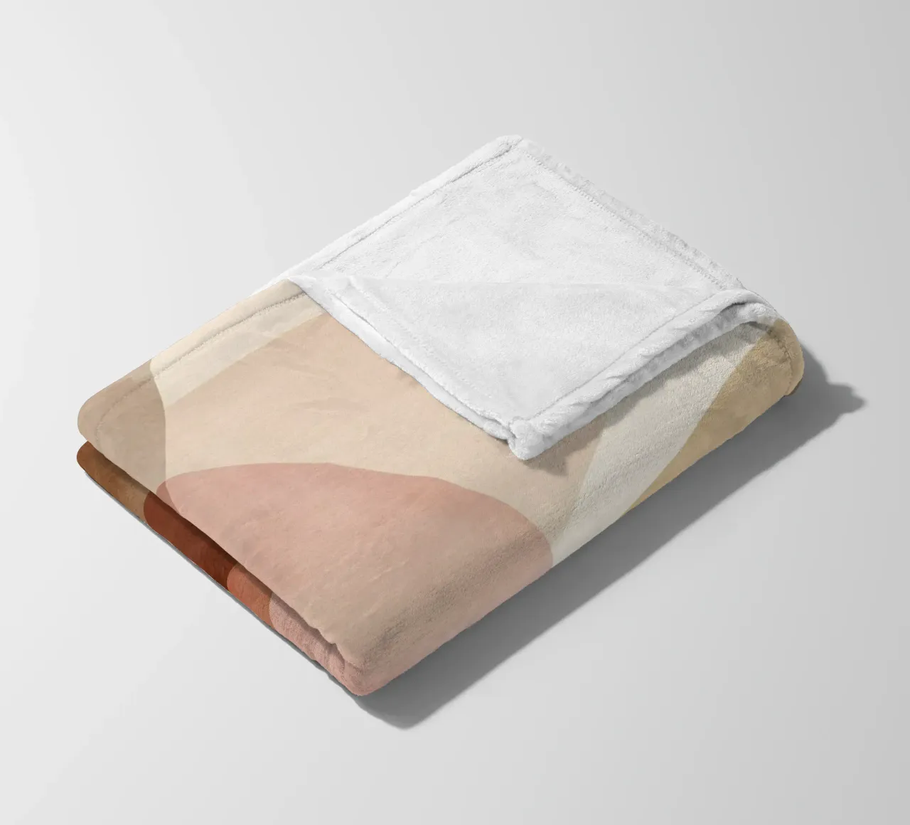 Warm watercolor abstract with soft overlapping circles fleece blanket by Artbyvo