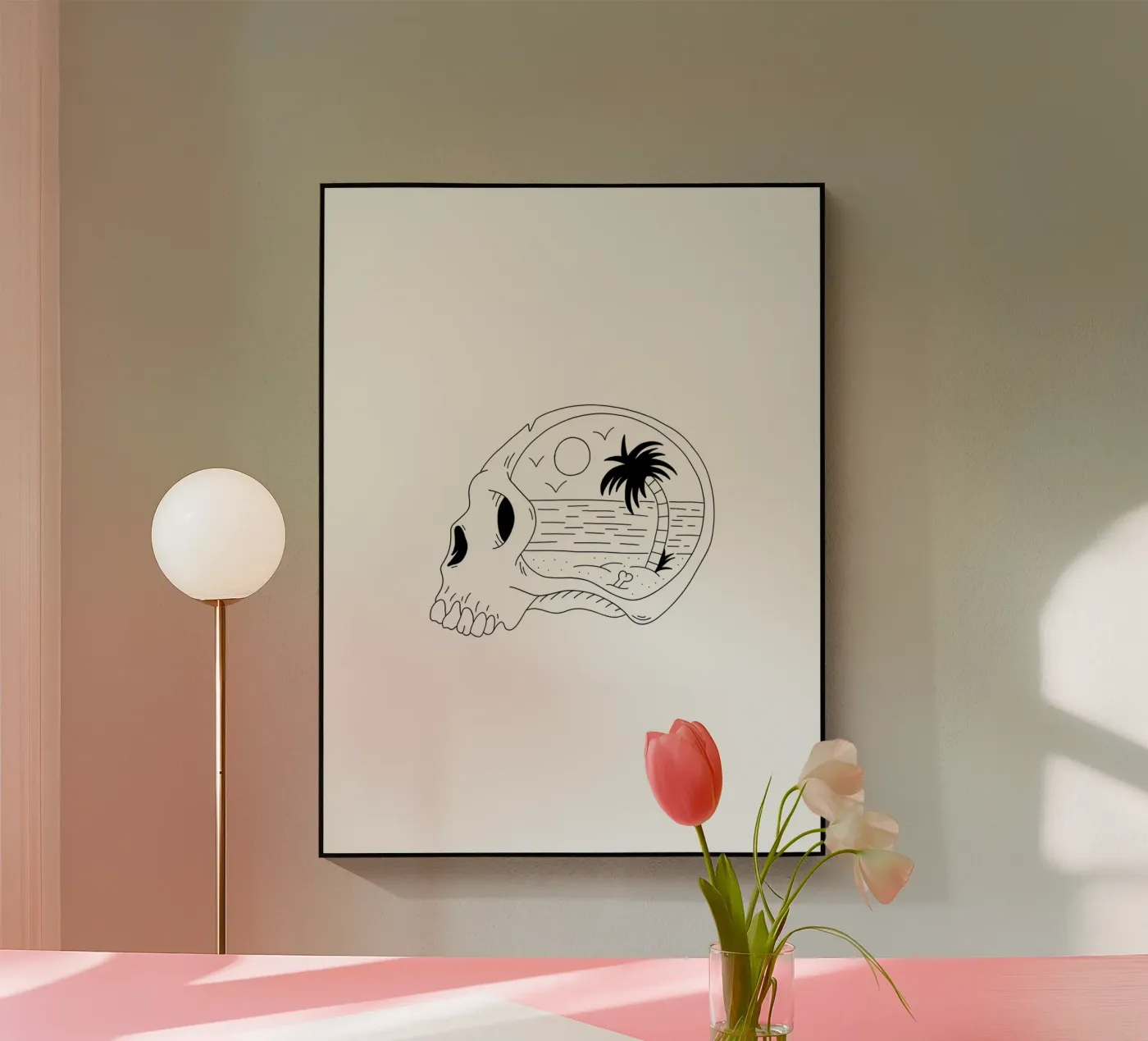 Beach Vibes acryl van byh.illustration