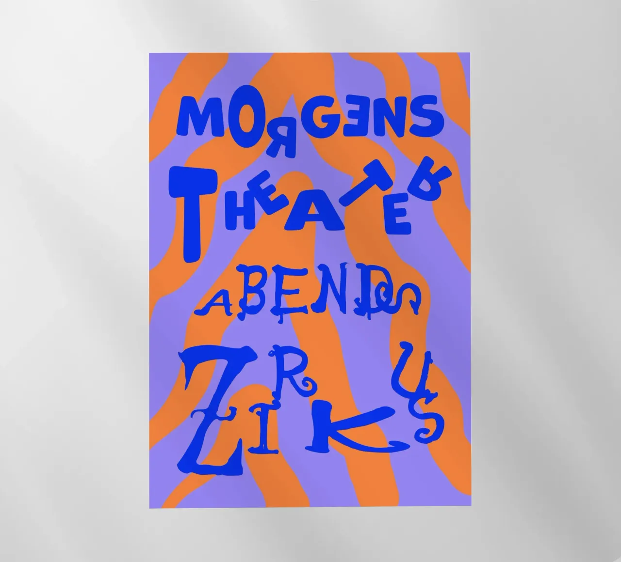 morgens Theater abends Zirkus (in 7 Farbvarianten) pellicola backlit da FRICKE DESIGN