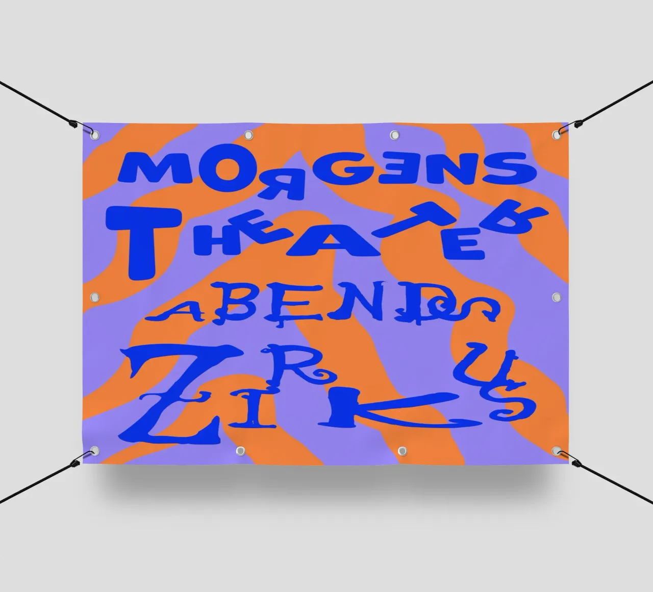 morgens Theater abends Zirkus (in 7 Farbvarianten) telo in pvc da FRICKE DESIGN