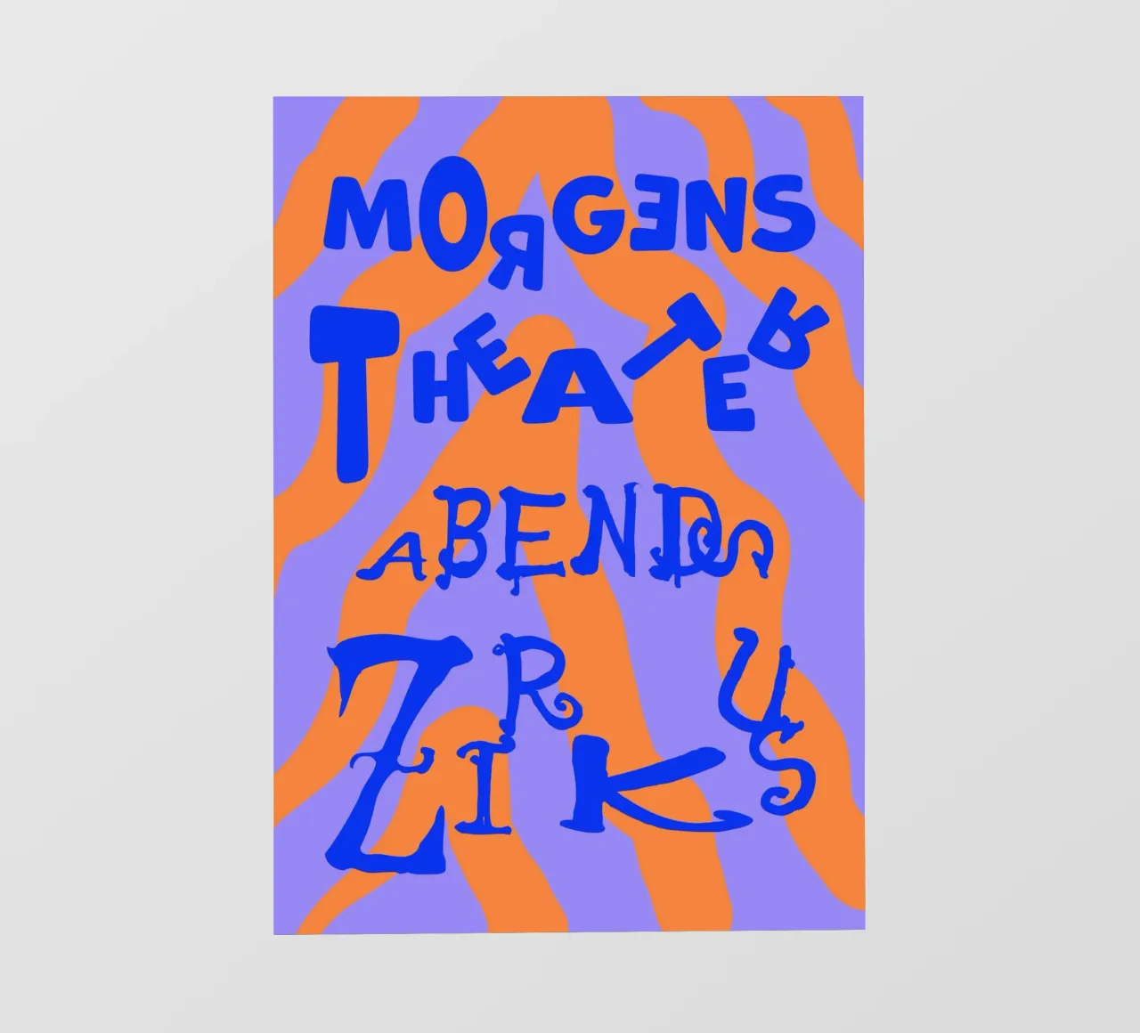 morgens Theater abends Zirkus (in 7 Farbvarianten) telo in pvc da FRICKE DESIGN