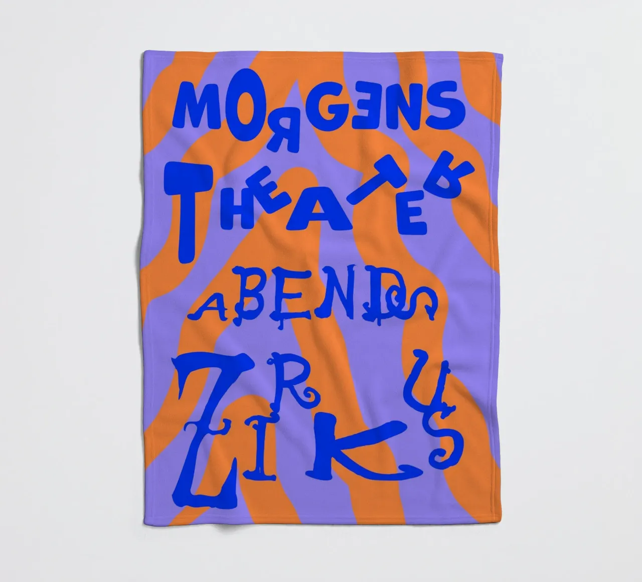morgens Theater abends Zirkus (in 7 Farbvarianten) coperta in pile da FRICKE DESIGN
