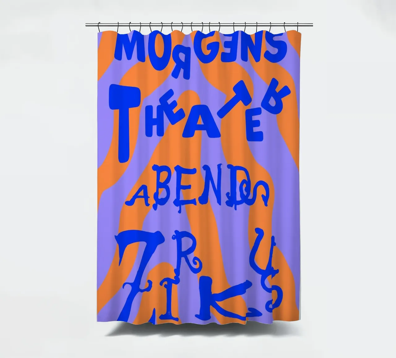 morgens Theater abends Zirkus (in 7 Farbvarianten) tenda da doccia da FRICKE DESIGN
