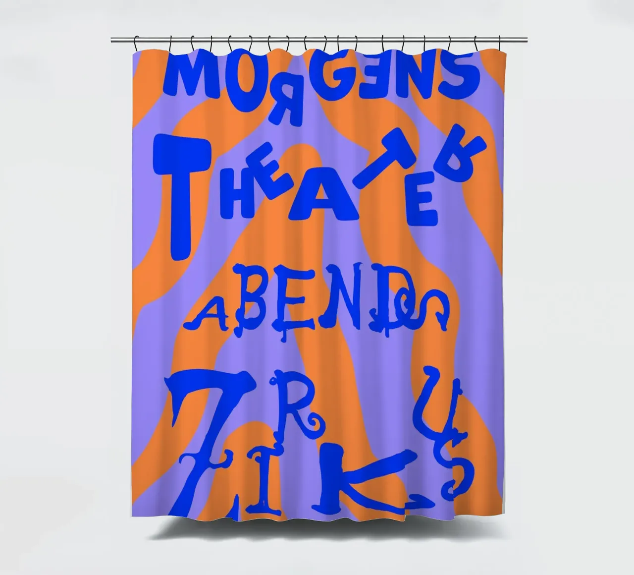 morgens Theater abends Zirkus (in 7 Farbvarianten) tenda da doccia da FRICKE DESIGN