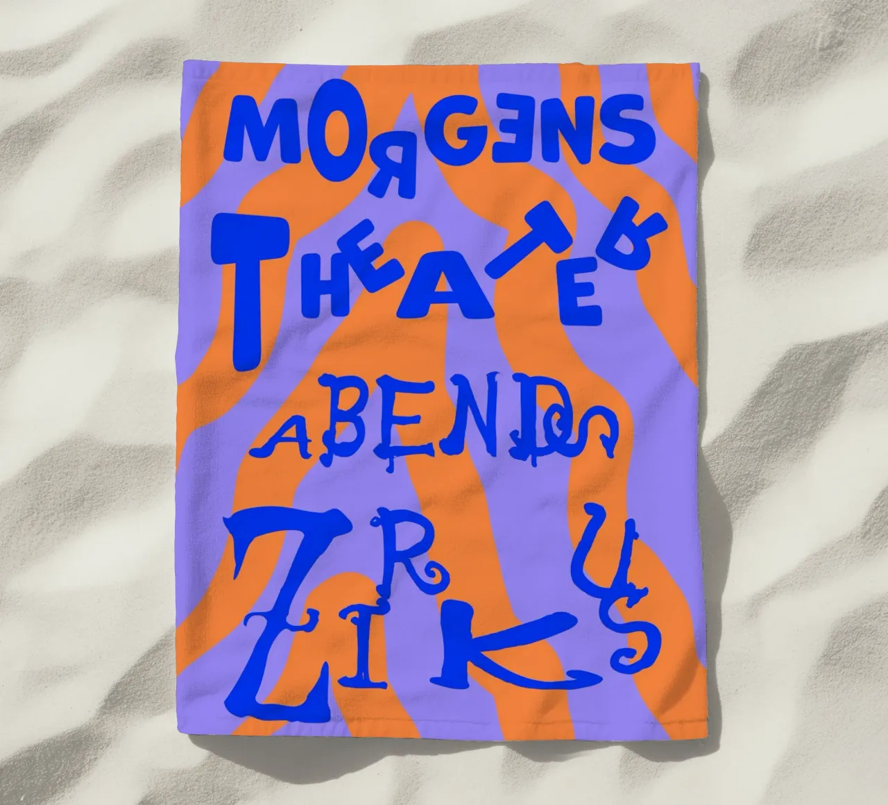 morgens Theater abends Zirkus (in 7 Farbvarianten) telo mare da FRICKE DESIGN