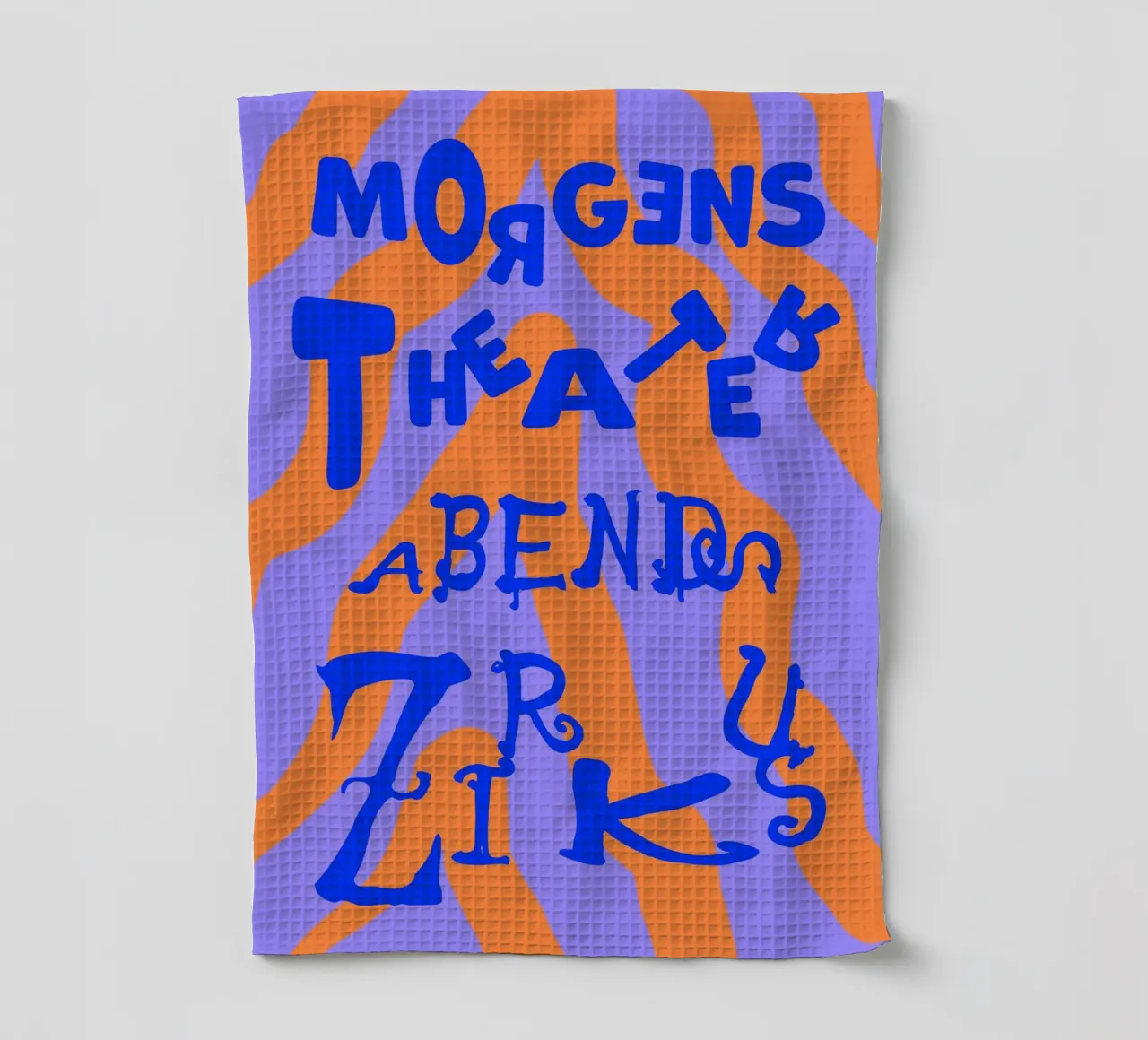 morgens Theater abends Zirkus (in 7 Farbvarianten) canovaccio da cucina da FRICKE DESIGN