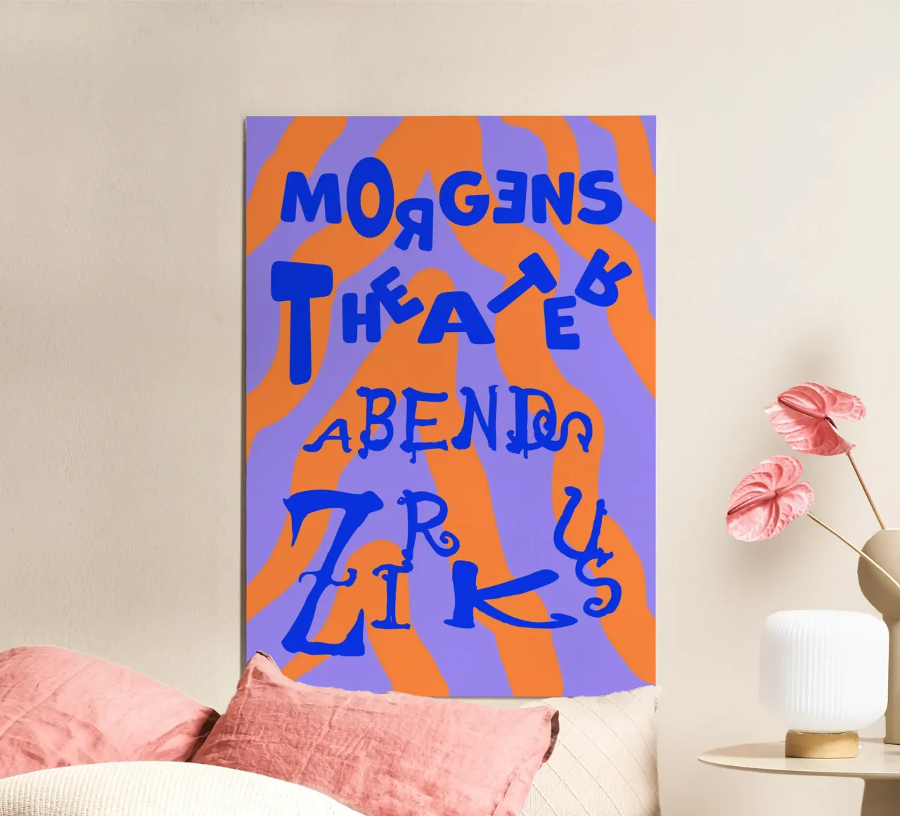 morgens Theater abends Zirkus (in 7 Farbvarianten) alluminio dibond da FRICKE DESIGN
