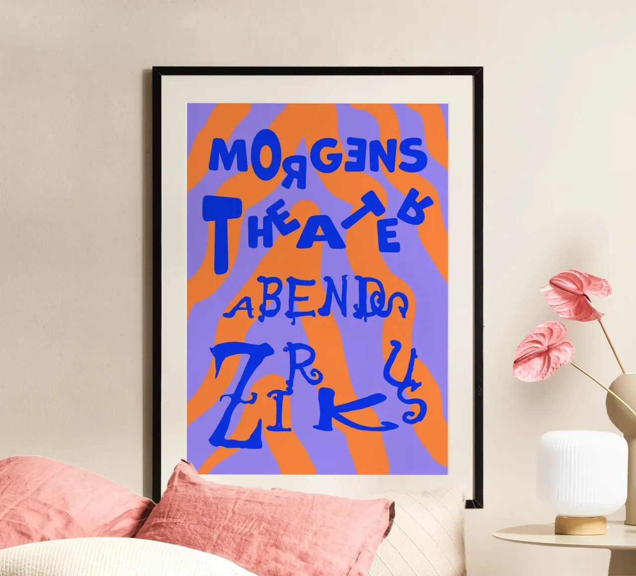morgens Theater abends Zirkus (in 7 Farbvarianten) carta hahnemühle da FRICKE DESIGN