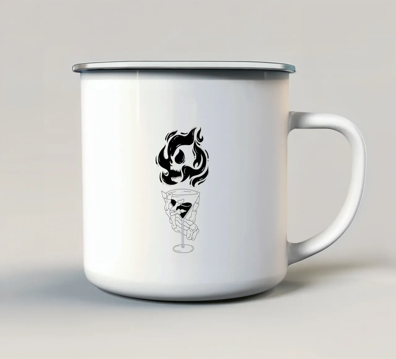 Cocktail Time tazza in smalto da byh.illustration