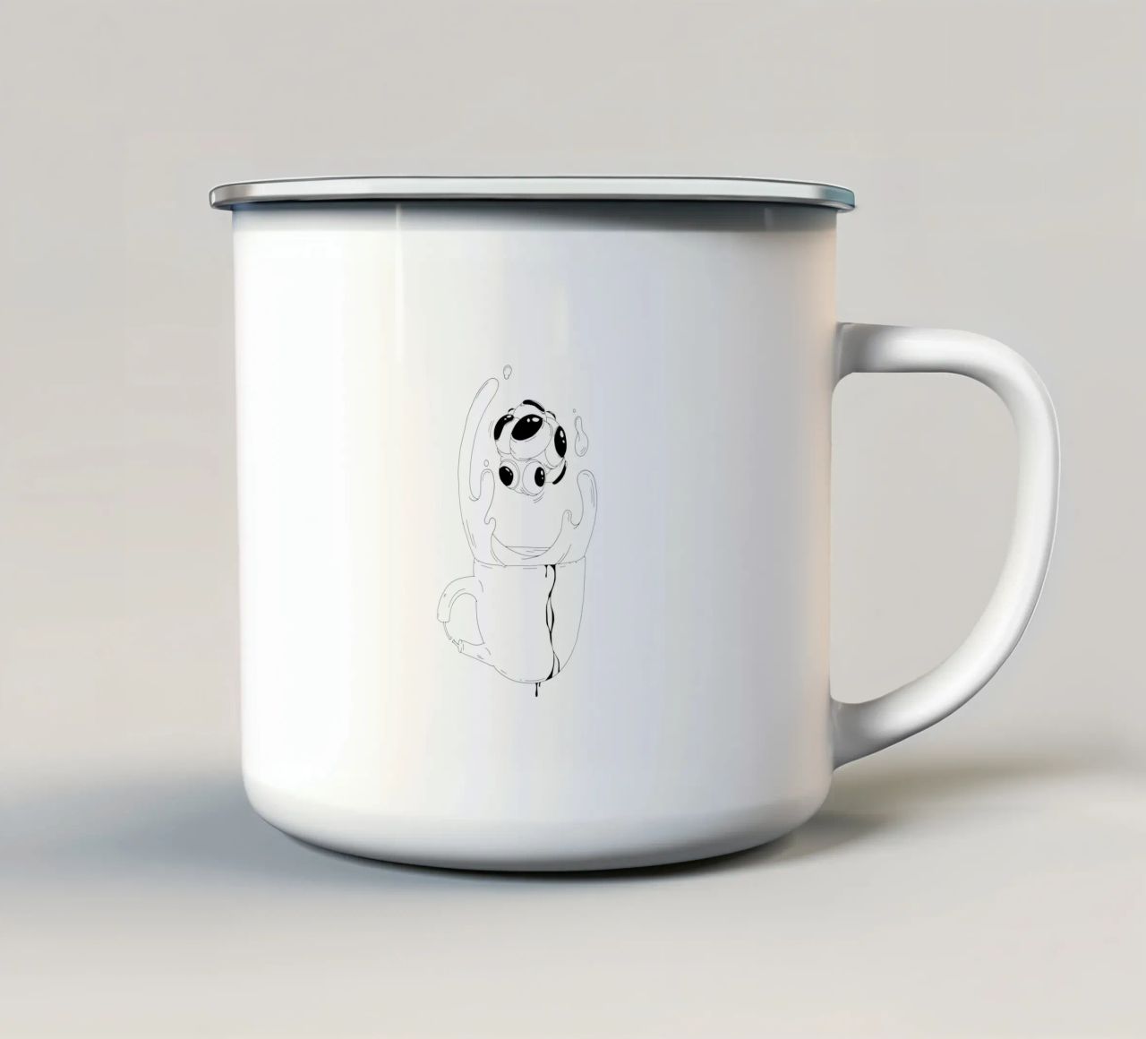 Coffee Lover tazza in smalto da byh.illustration