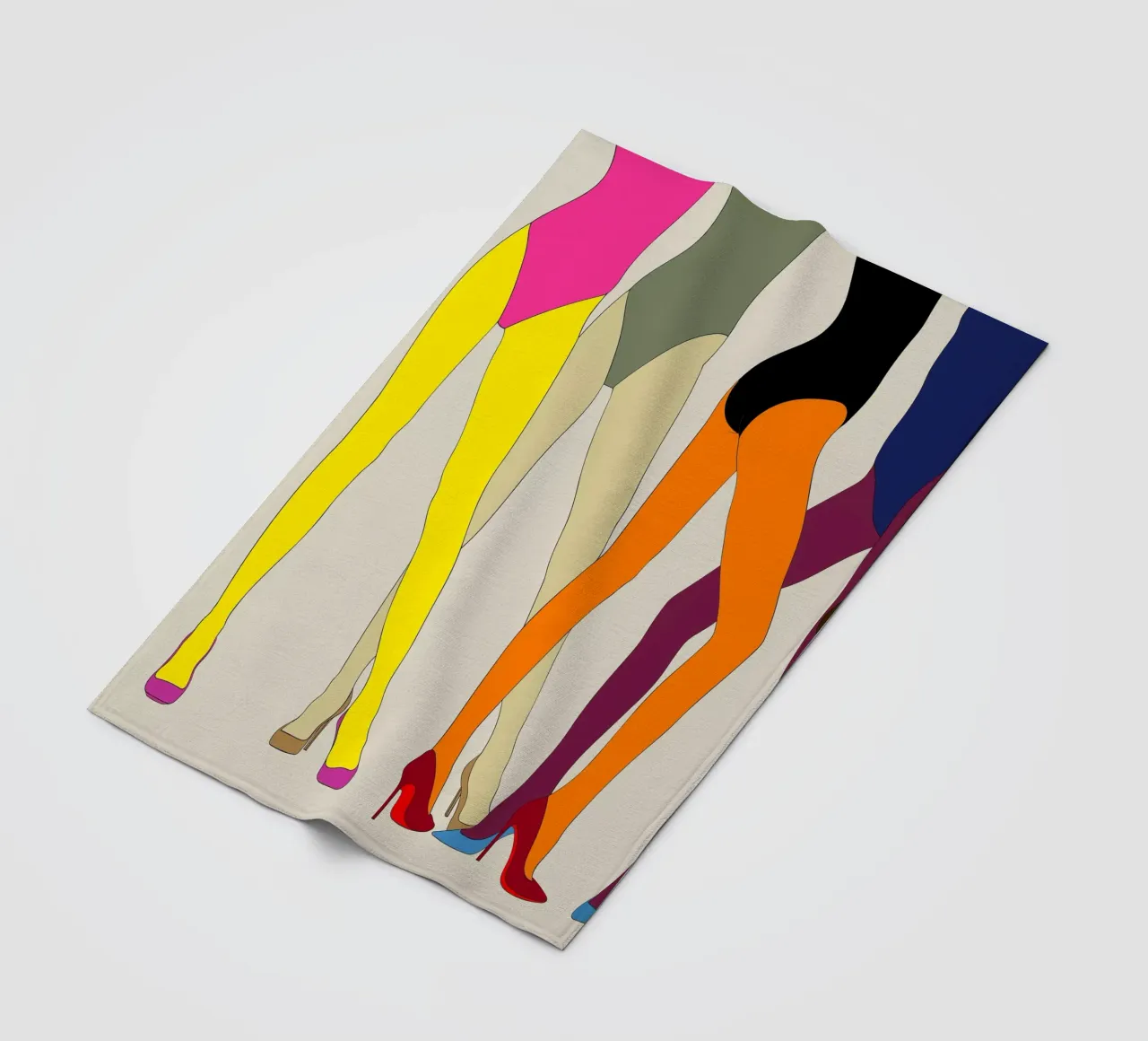 GAMBE CON TACCHI ALTI E DITA DEI PIEDI coperta in pile da ARTOMATIC