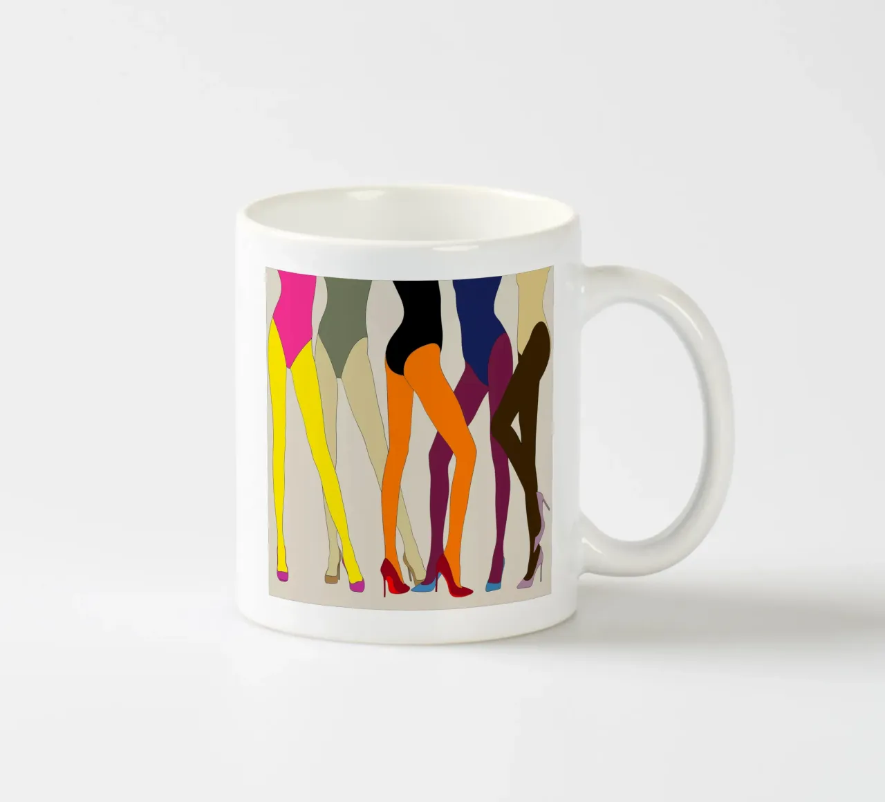 GAMBE CON TACCHI ALTI E DITA DEI PIEDI tazza in ceramica da ARTOMATIC