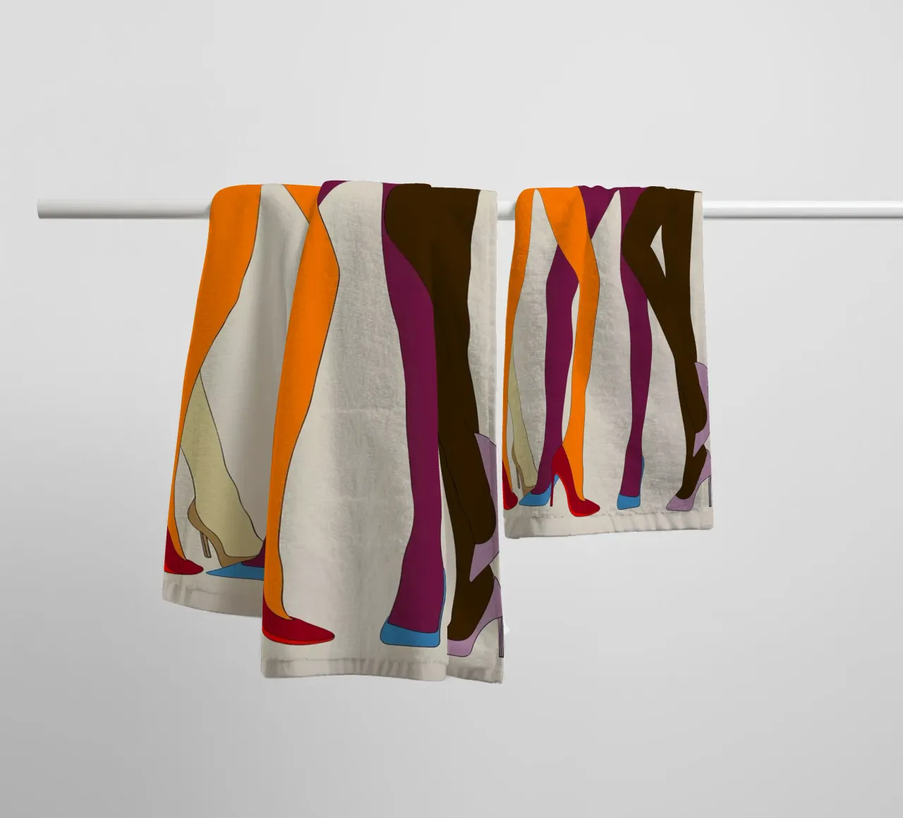 GAMBE CON TACCHI ALTI E DITA DEI PIEDI asciugamano da bagno da ARTOMATIC
