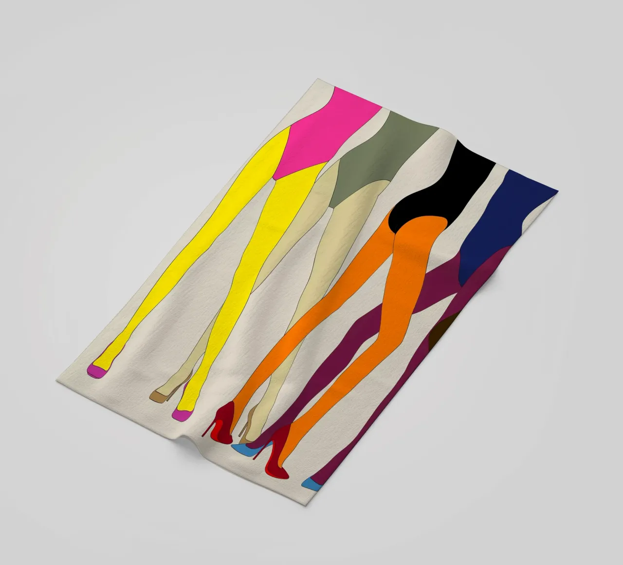 GAMBE CON TACCHI ALTI E DITA DEI PIEDI telo mare da ARTOMATIC