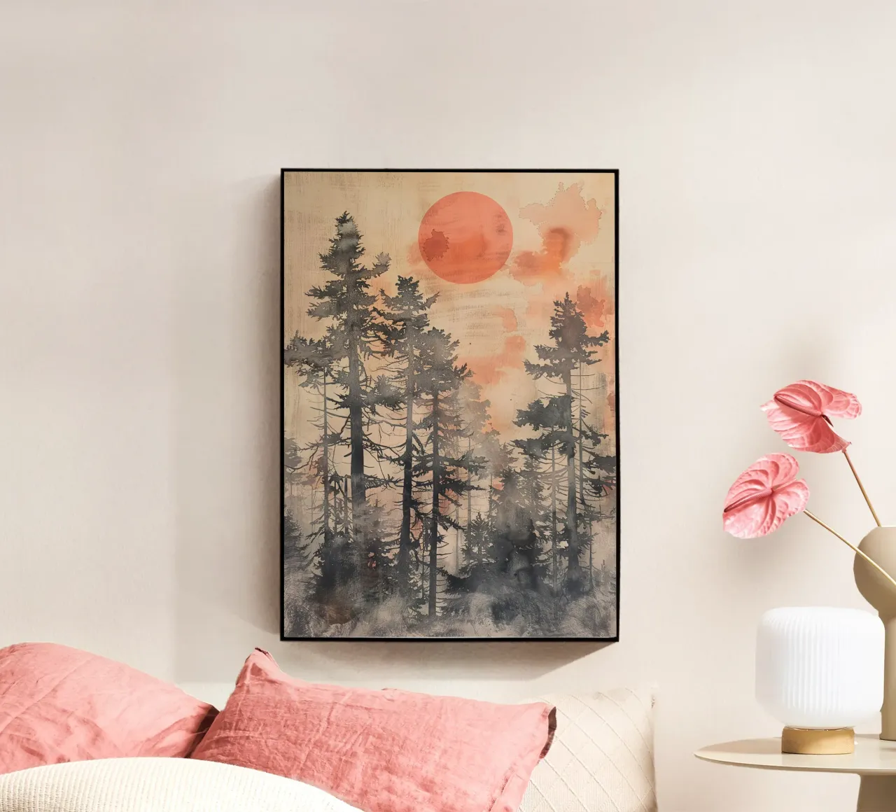 Foresta e sole con macchie astratte plexiglass da dawnthesea