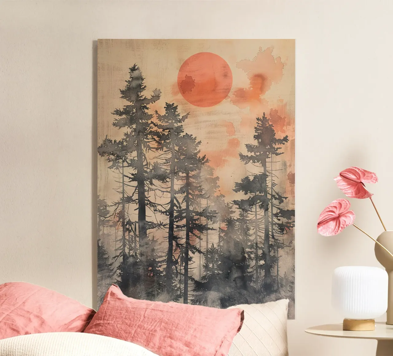 Foresta e sole con macchie astratte plexiglass da dawnthesea