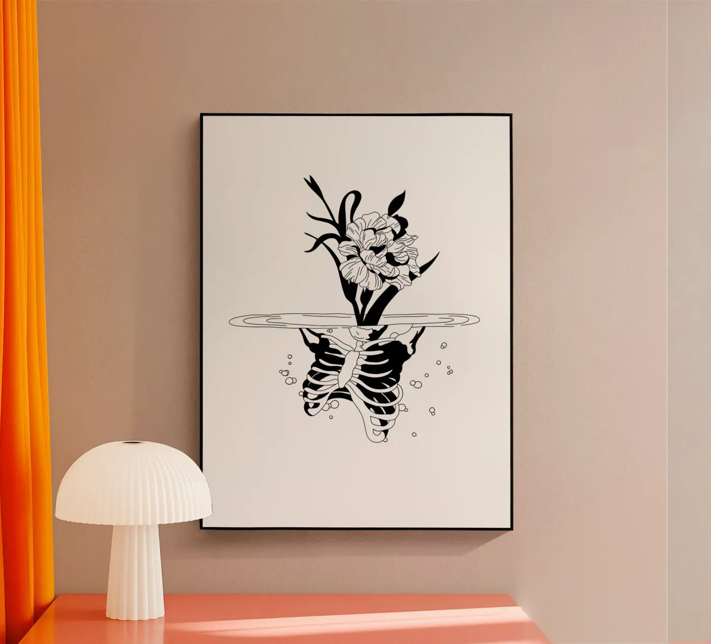 Flowerskull plexiglass da byh.illustration
