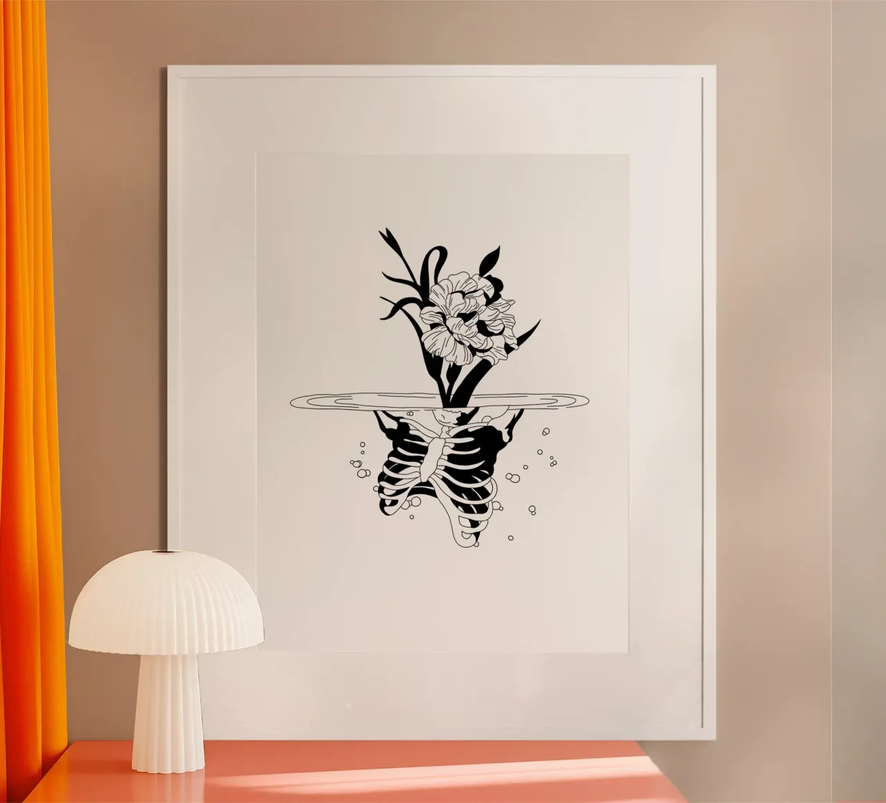 Flowerskull poster da byh.illustration