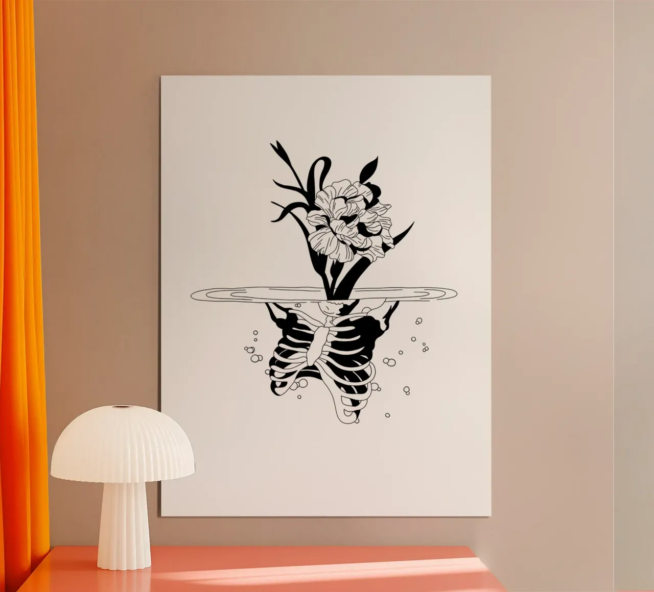 Flowerskull poster da byh.illustration